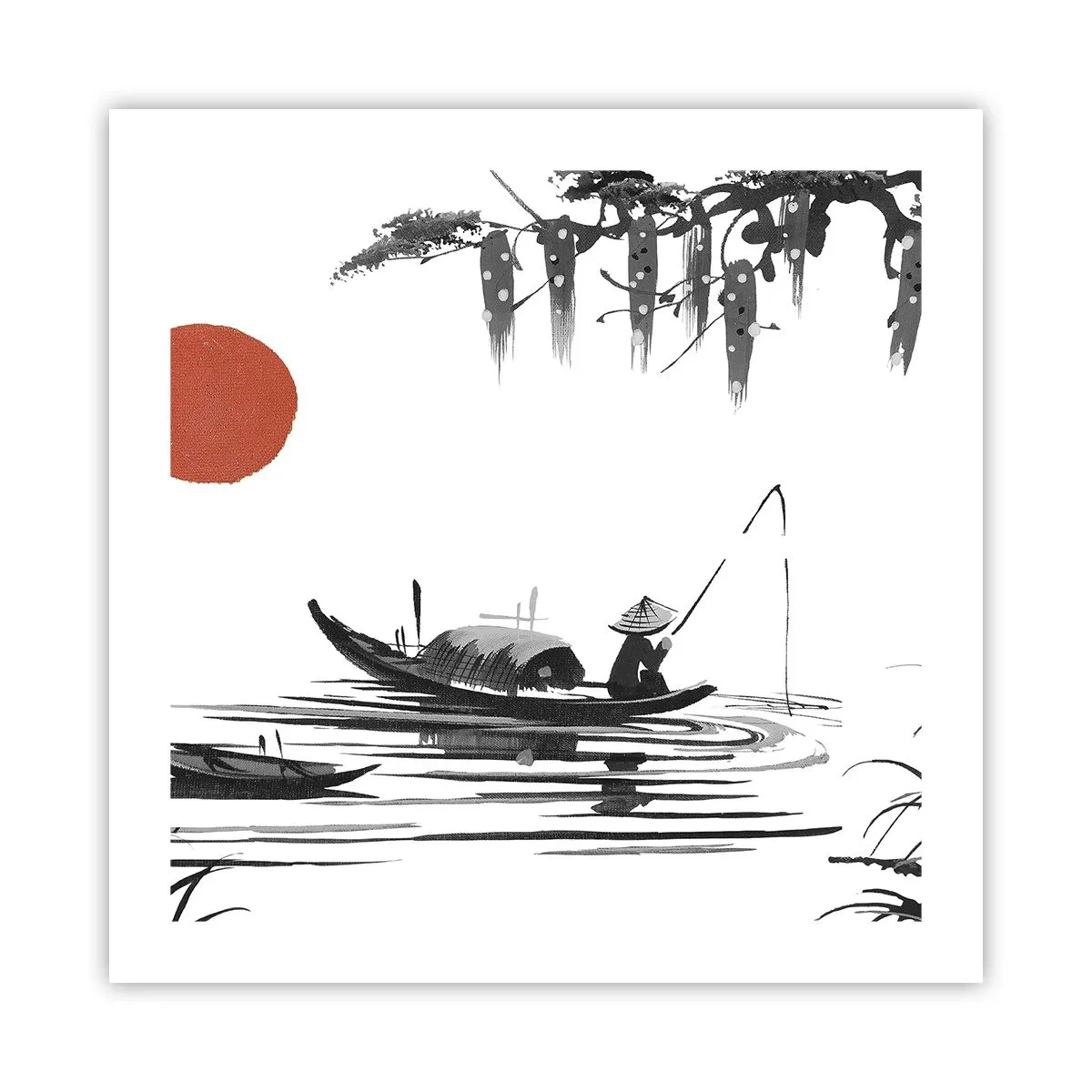 Plagát - Ázijské popoludnie - 50x50 cm