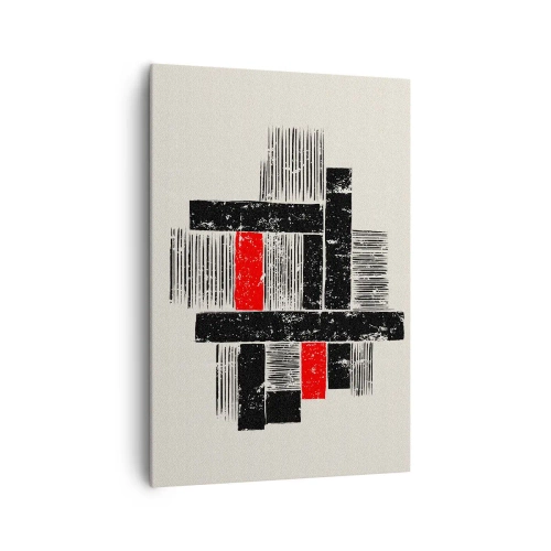 Obraz na plátne - Červené a čierne - 70x100 cm
