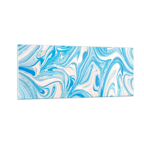 Obraz na skle - Lagúna v tyrkyse - 100x40 cm