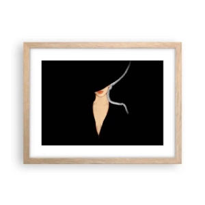 Plagát v ráme zo svetlého duba - Elegancia a štýl - 40x30 cm