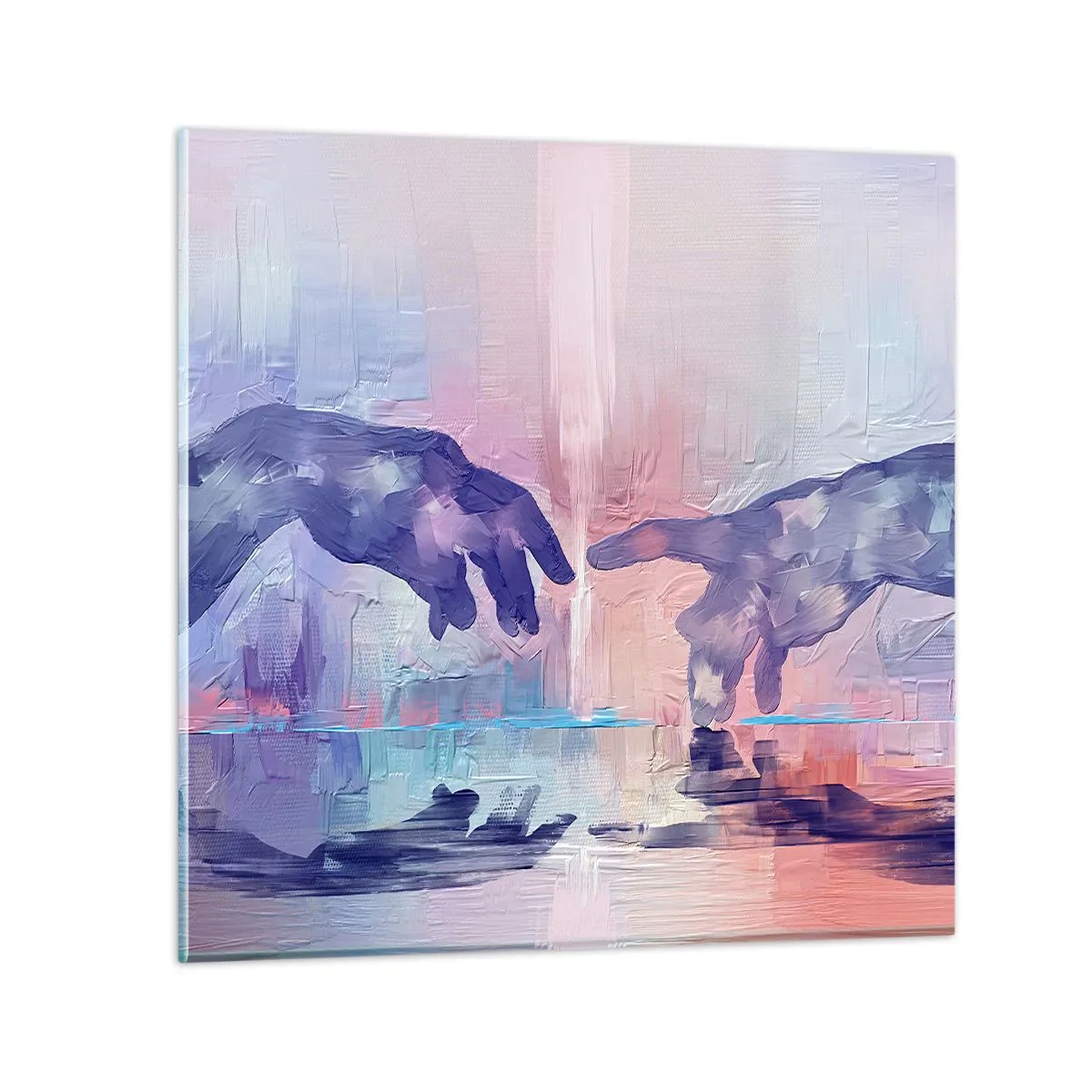 Obraz na skle - Božská iskra života - 50x50 cm