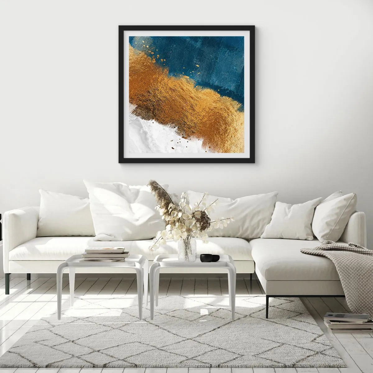 Plagát v čiernom ráme - Farby leta - 60x60 cm
