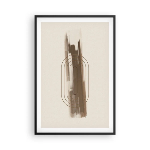 Plagát v čiernom ráme - Závan šedej - 61x91 cm
