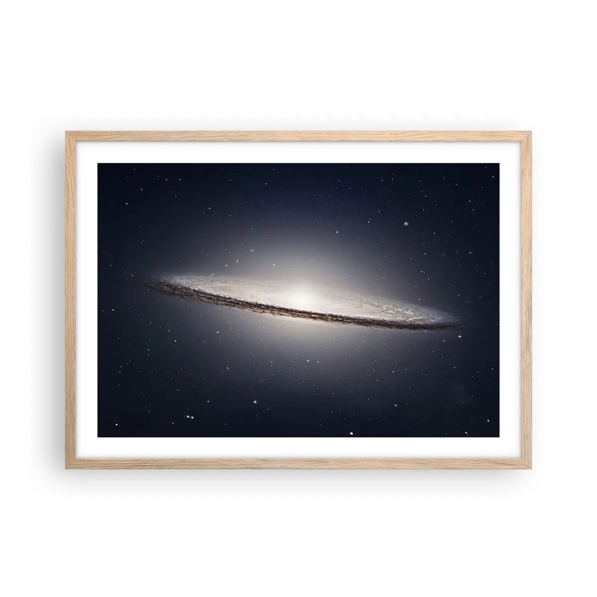 Plagát v ráme zo svetlého duba - Kedysi dávno v jednej preďalekej galaxii… - 70x50 cm