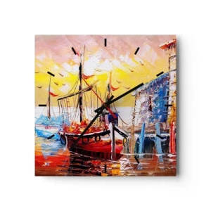 Nástenné hodiny - Šťastný návrat - 30x30 cm