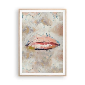 Plagát v ráme zo svetlého duba - Prebúdza zmysly - 70x100 cm