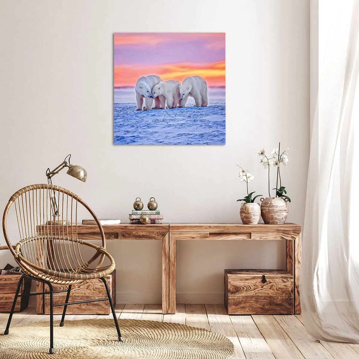 Obraz na plátne - Stačí rodinné teplo - 40x40 cm