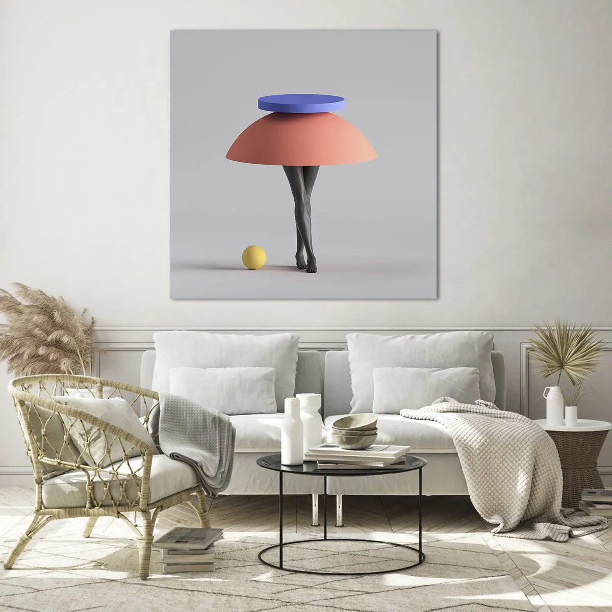 Obraz na skle - Surrealistická kompozícia - 70x70 cm