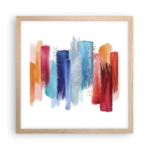 Plagát v ráme zo svetlého duba - Hore a dole - 40x40 cm