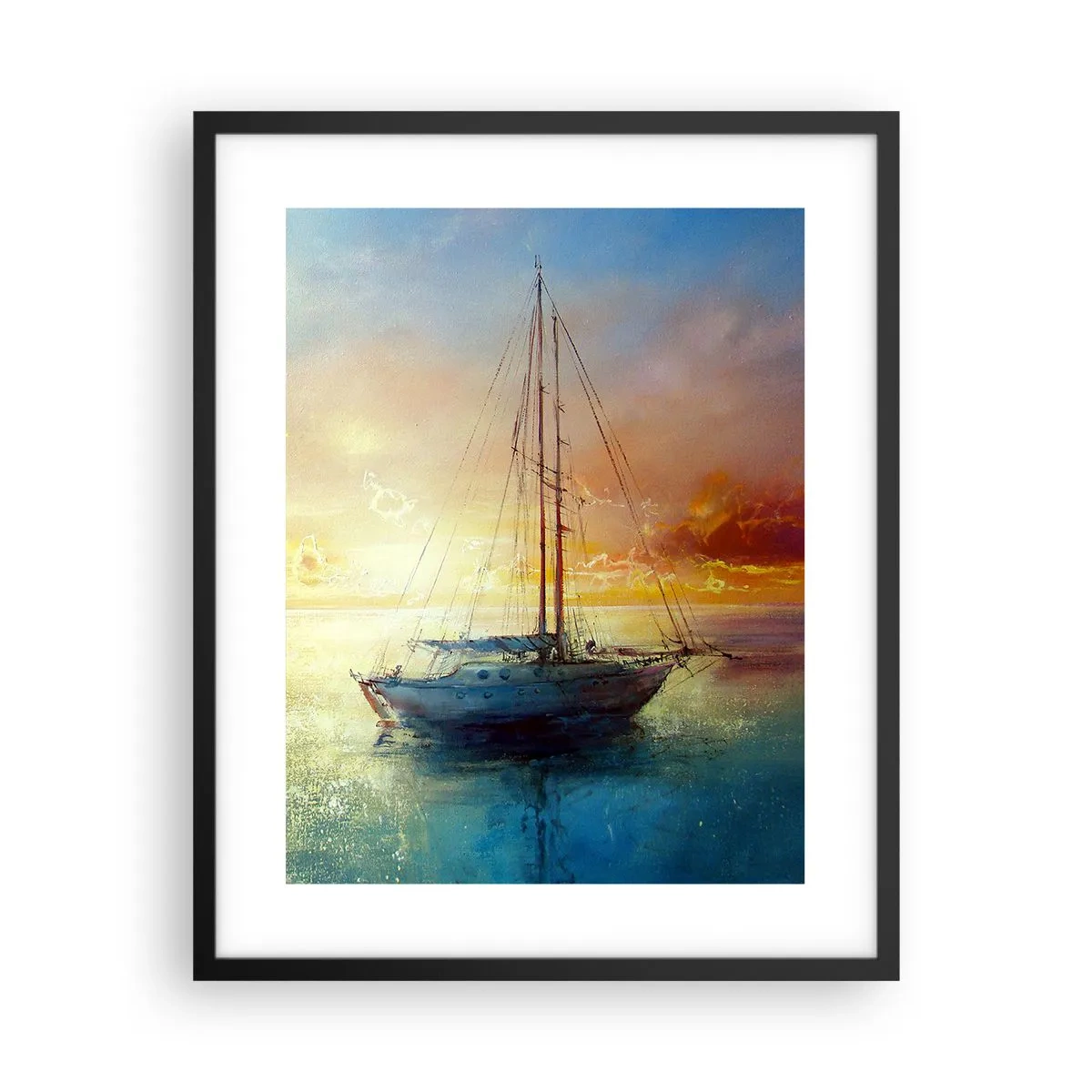 Plagát v čiernom ráme - V zlatom zálive - 40x50 cm