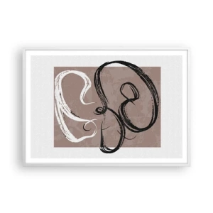 Plagát v bielom ráme - Kompozícia – hľadanie úplnosti - 100x70 cm