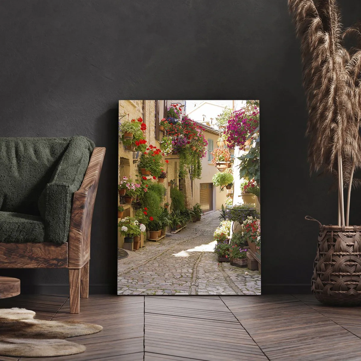 Obraz na plátne - V záplave kvetov - 55x100 cm