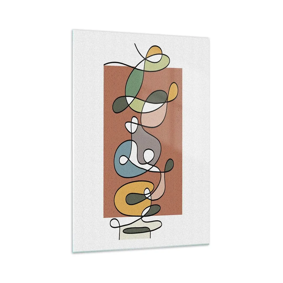 Obraz na skle - Abstrakcia: farebné vyvádzanie - 70x100 cm