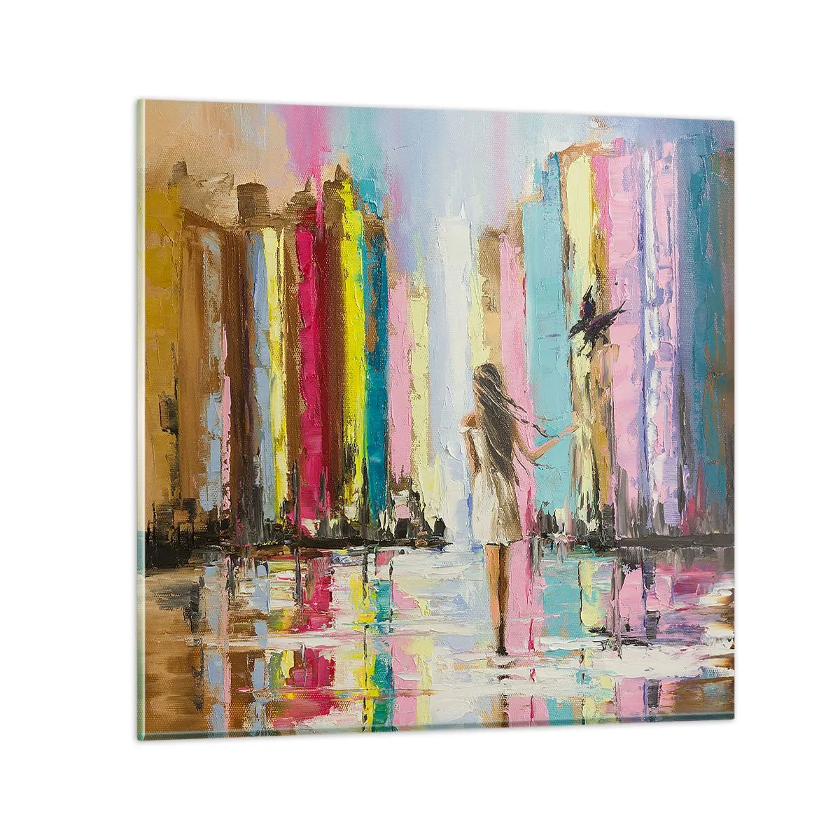 Obraz na skle - Poď so mnou - 70x70 cm