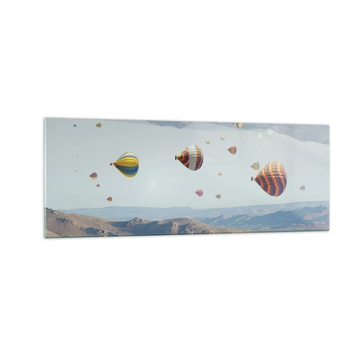Obraz na skle - Tu je možné všetko - 140x50 cm