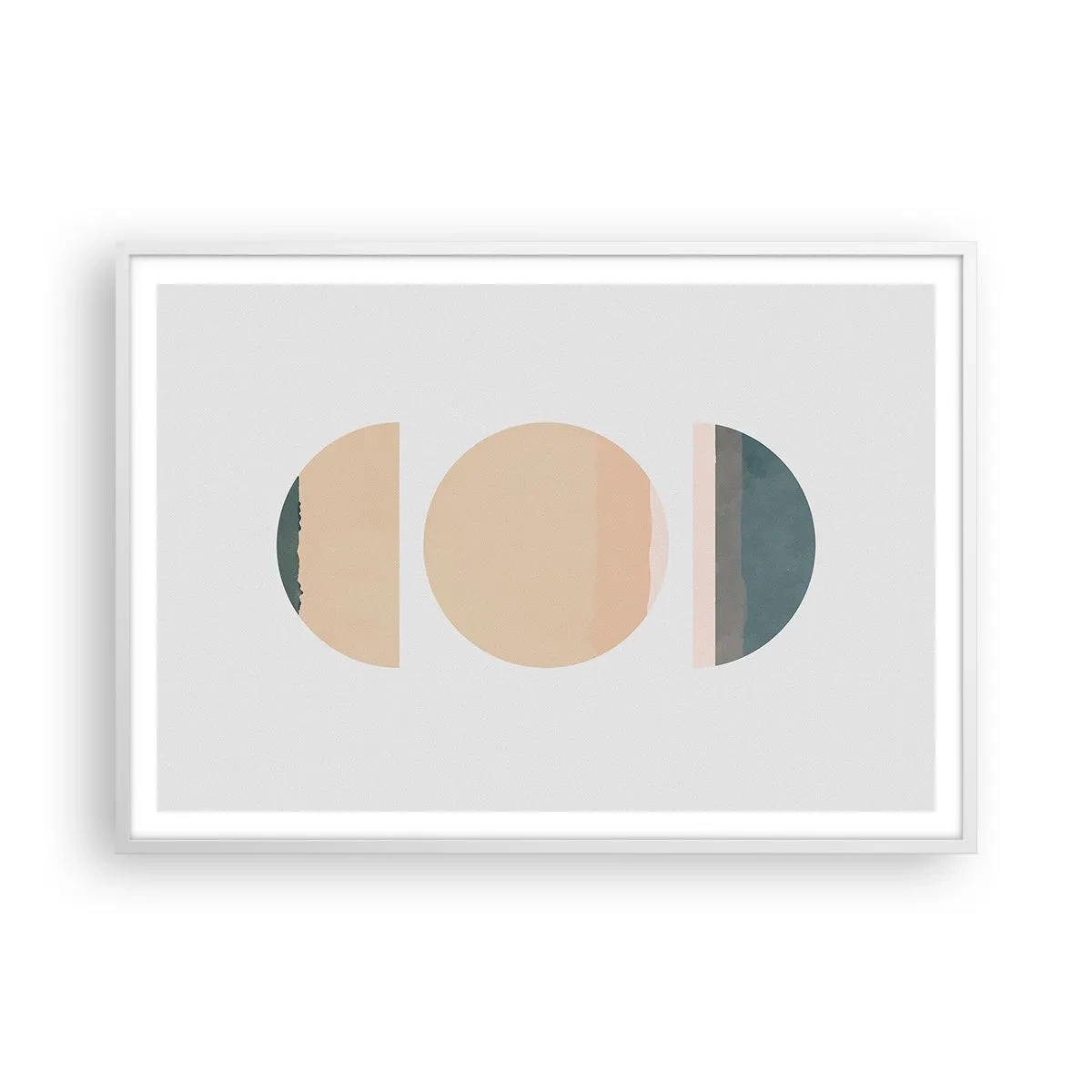 Plagát v bielom ráme - Kruh za kruhom - 100x70 cm