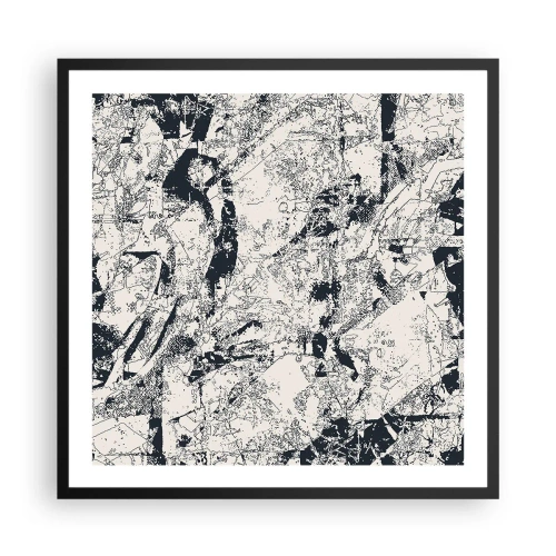 Plagát v čiernom ráme - Prelínanie protikladov - 60x60 cm