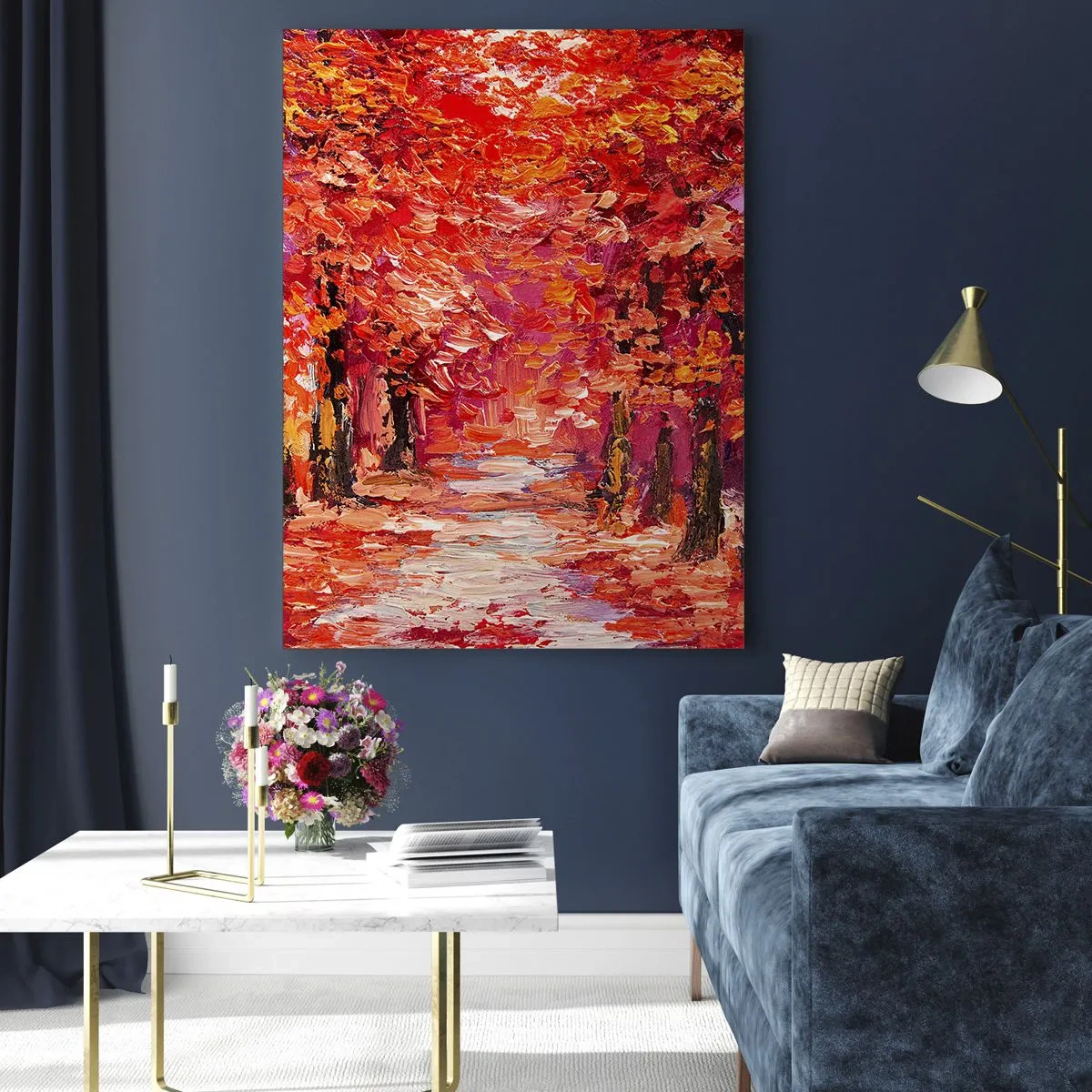 Obraz na skle - Jesenná impresia - 50x70 cm