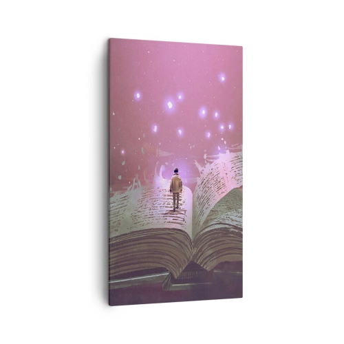 Obraz na plátne - Pozvánka do iného sveta - prečítaj! - 45x80 cm