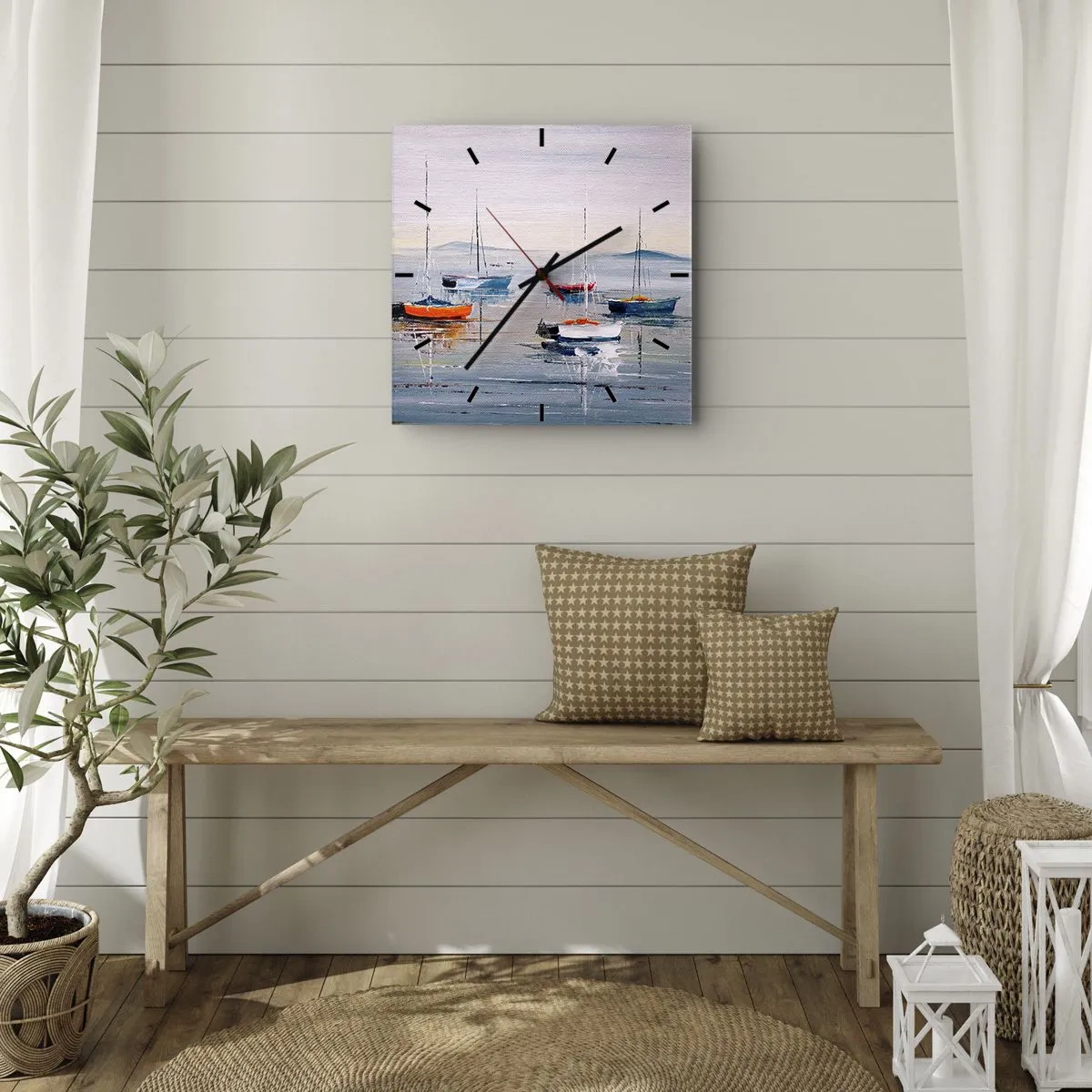 Nástenné hodiny - Zaslúžený odpočinok - 30x30 cm