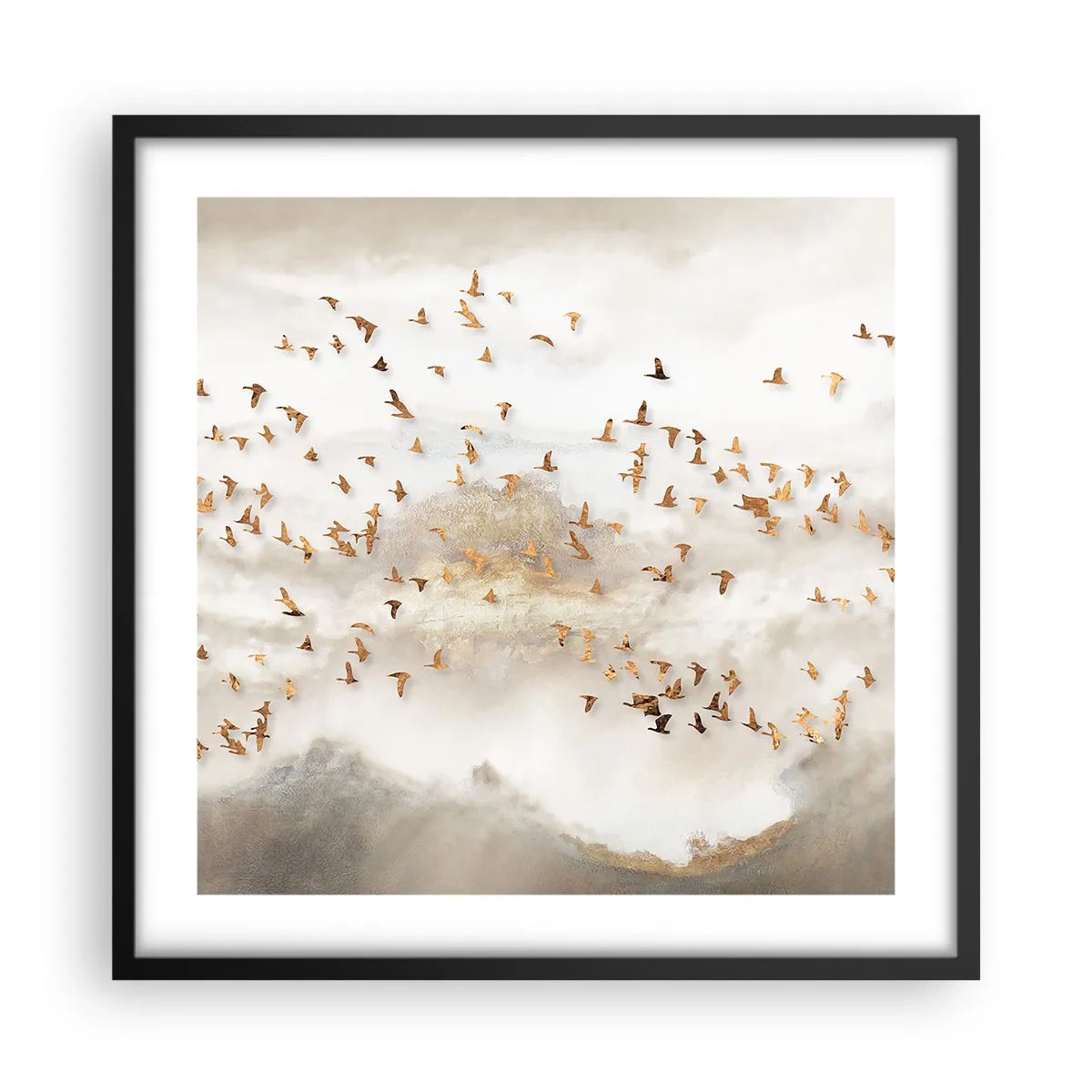 Plagát v čiernom ráme - Už je čas... - 50x50 cm