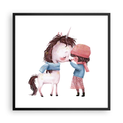 Plagát v čiernom ráme - Zimný príbeh - 60x60 cm