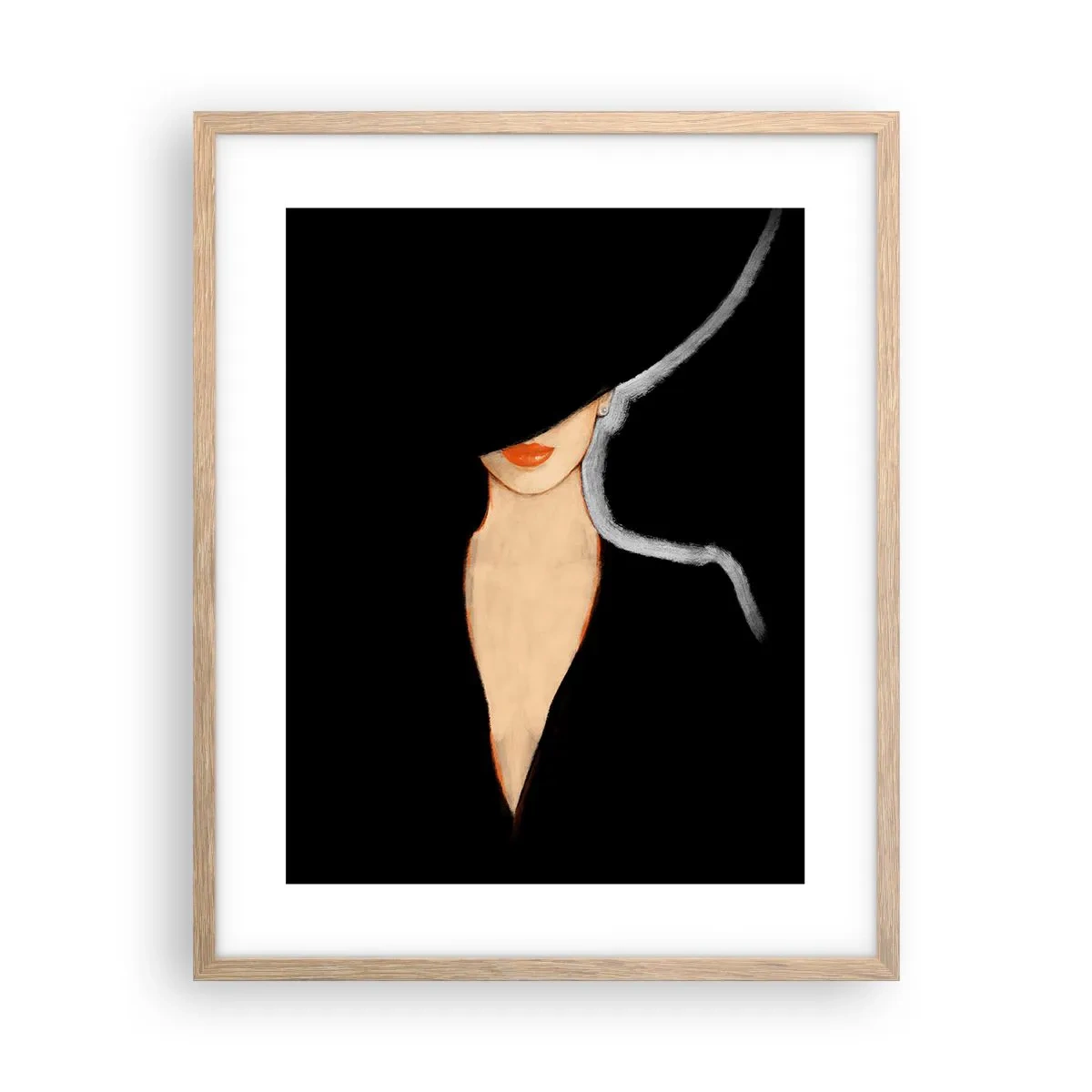 Plagát v ráme zo svetlého duba - Elegancia a štýl - 40x50 cm