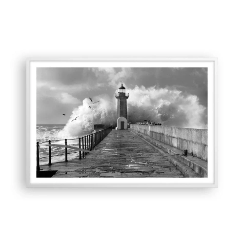 Plagát v bielom ráme - Nebojácna - 91x61 cm