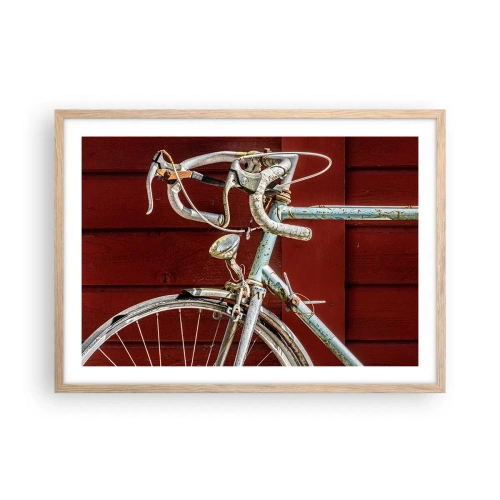 Plagát v ráme zo svetlého duba - Stvorený pre víťazstvo - 70x50 cm