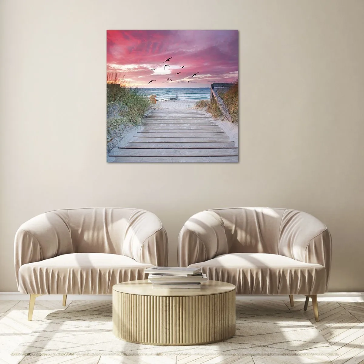 Obraz na skle - Baltská impresia - 70x70 cm