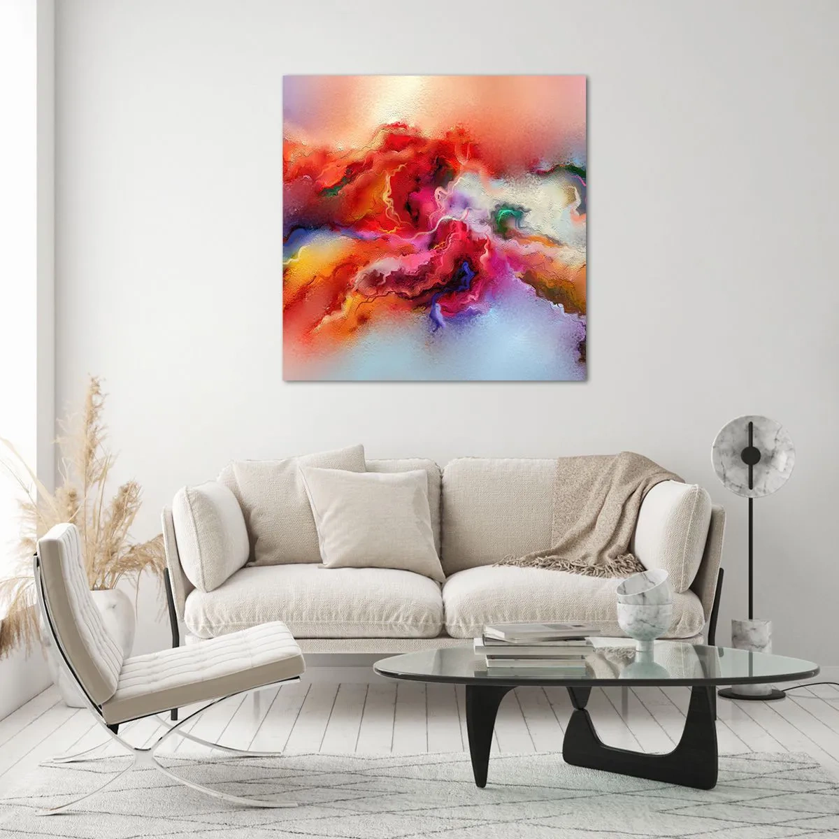 Obraz na skle - Ako zachytiť sny - dym - 60x60 cm