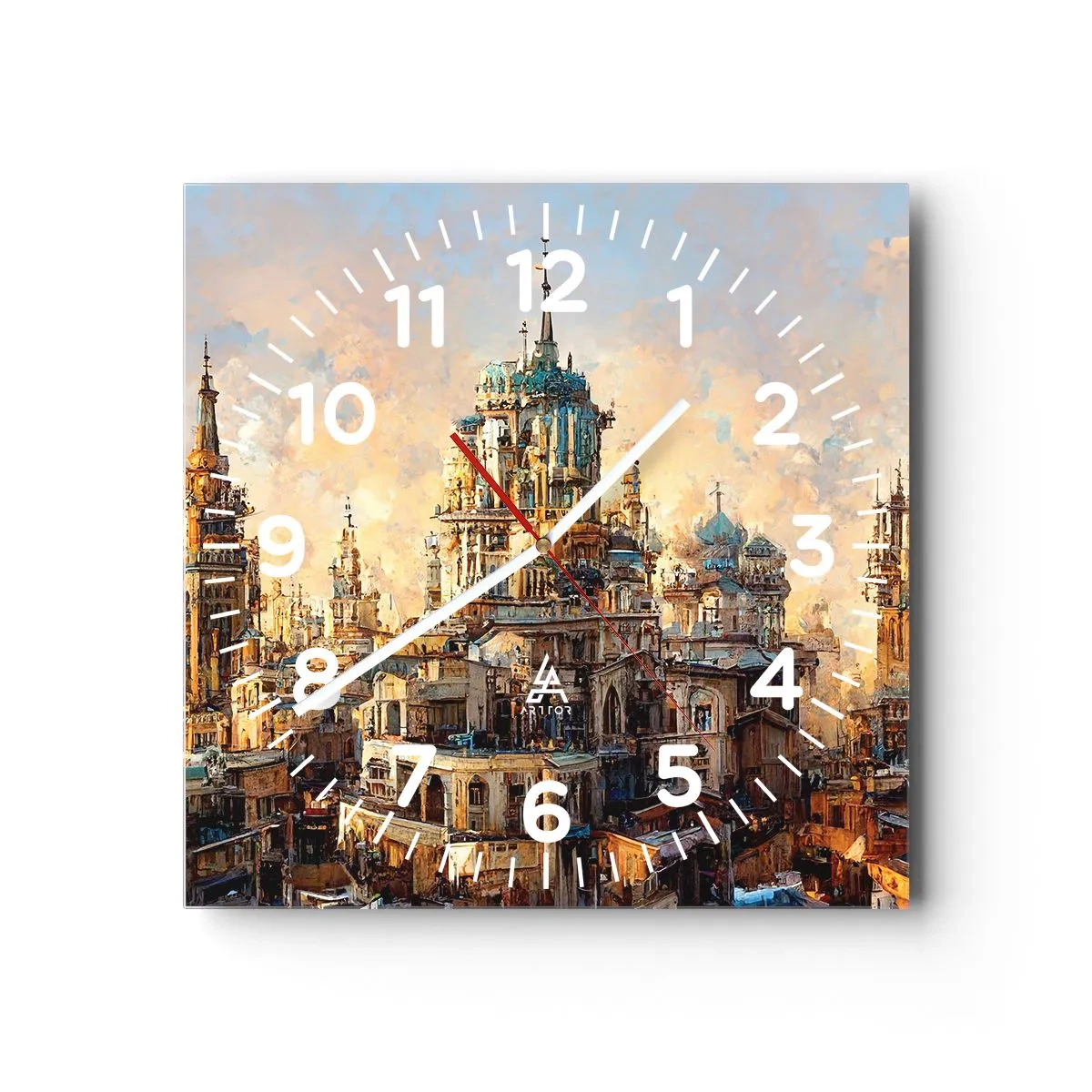 Nástenné hodiny - Mesto miest - 40x40 cm