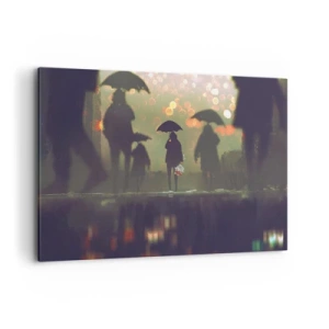 Obraz na plátne - Z perspektívy kvapky dažďa - 100x70 cm