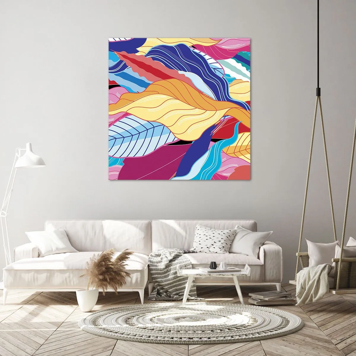 Obraz na plátne - Farebný neporiadok - 70x70 cm