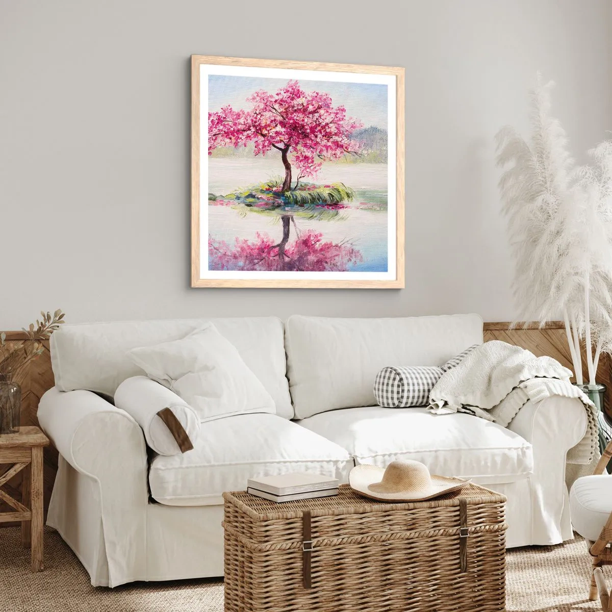 Plagát v ráme zo svetlého duba - Sviatok jari - 60x60 cm