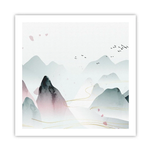 Plagát - Cez vrcholy - 60x60 cm