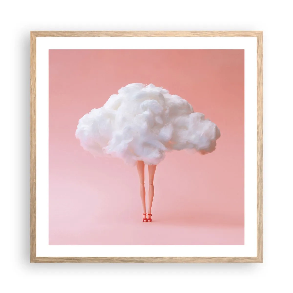 Plagát v ráme zo svetlého duba - Sladký sľub - 60x60 cm