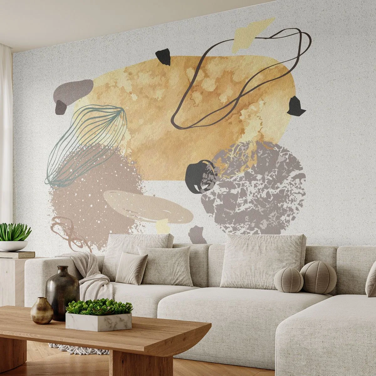 Fototapeta Premium Canvas - Abstraktná slivka - Abstrakcia, Kus, Minimalizmus - 100x70 cm