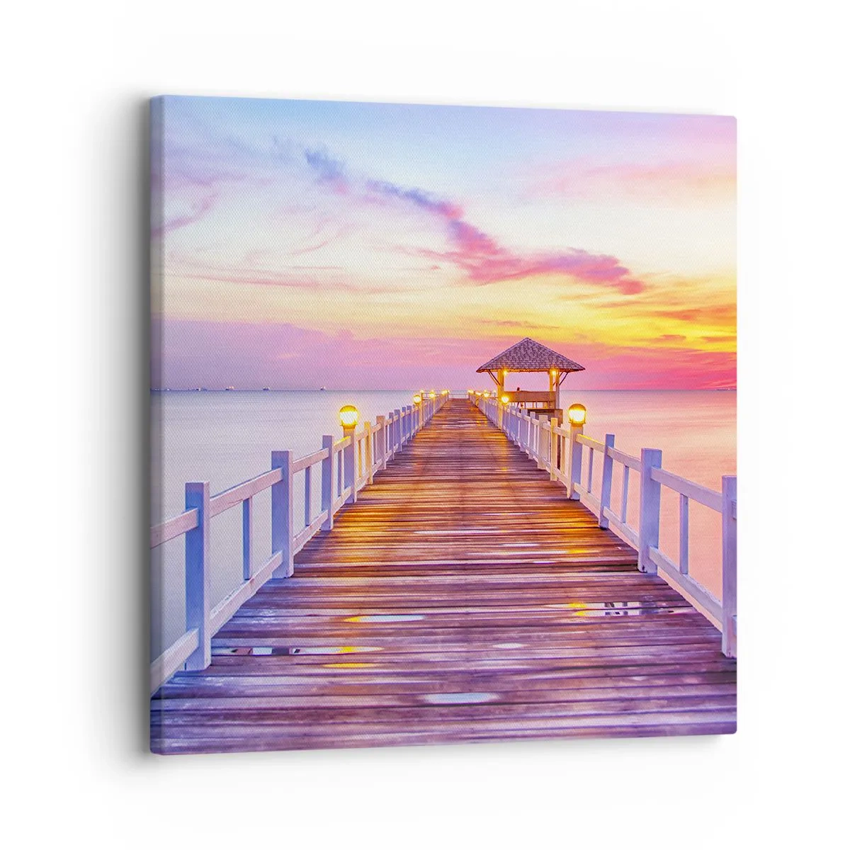 Obraz na plátne - Ľaliovo-zlaté ticho večera - 30x30 cm