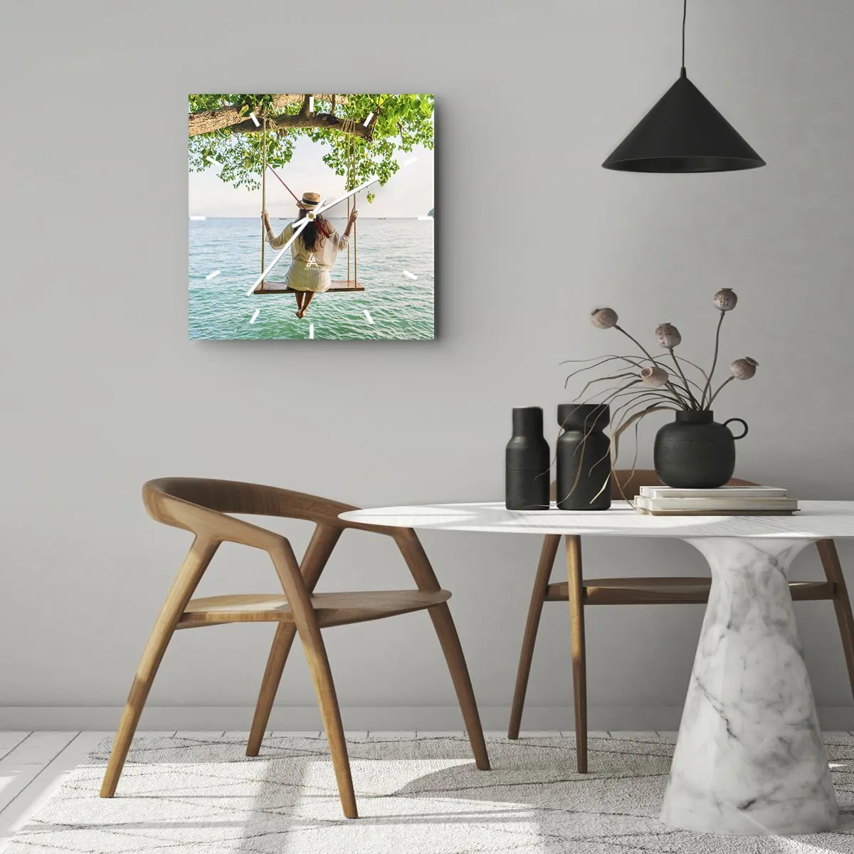 Nástenné hodiny - Život je krásny - 40x40 cm