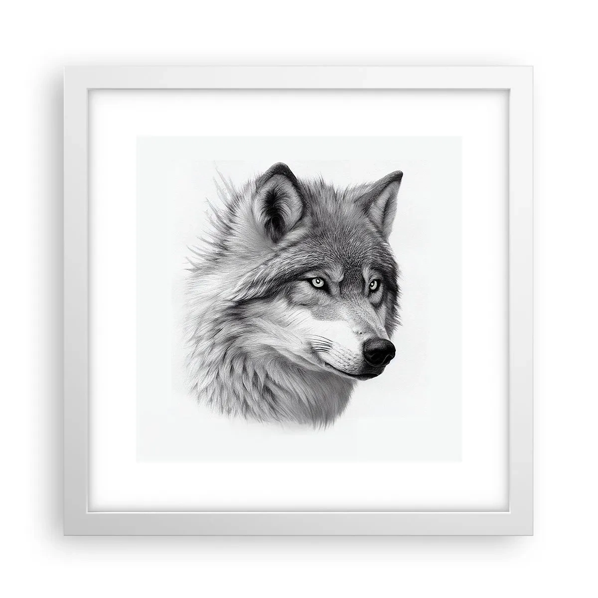 Plagát v bielom ráme - Alfa – bezpochyby - 30x30 cm