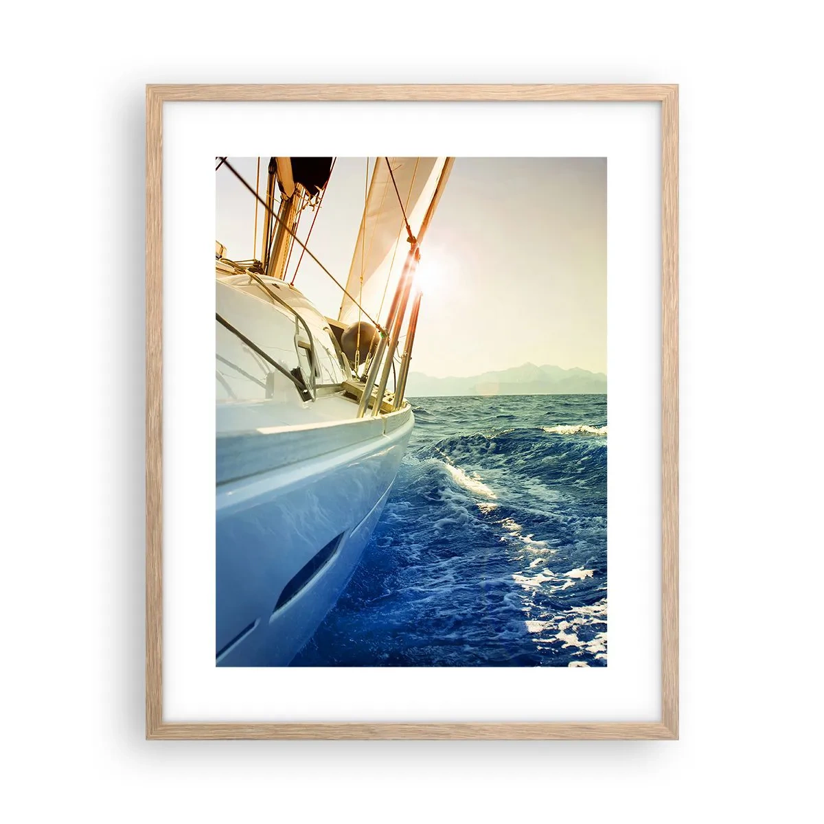 Plagát v ráme zo svetlého duba - Za dobrodružstvom - 40x50 cm