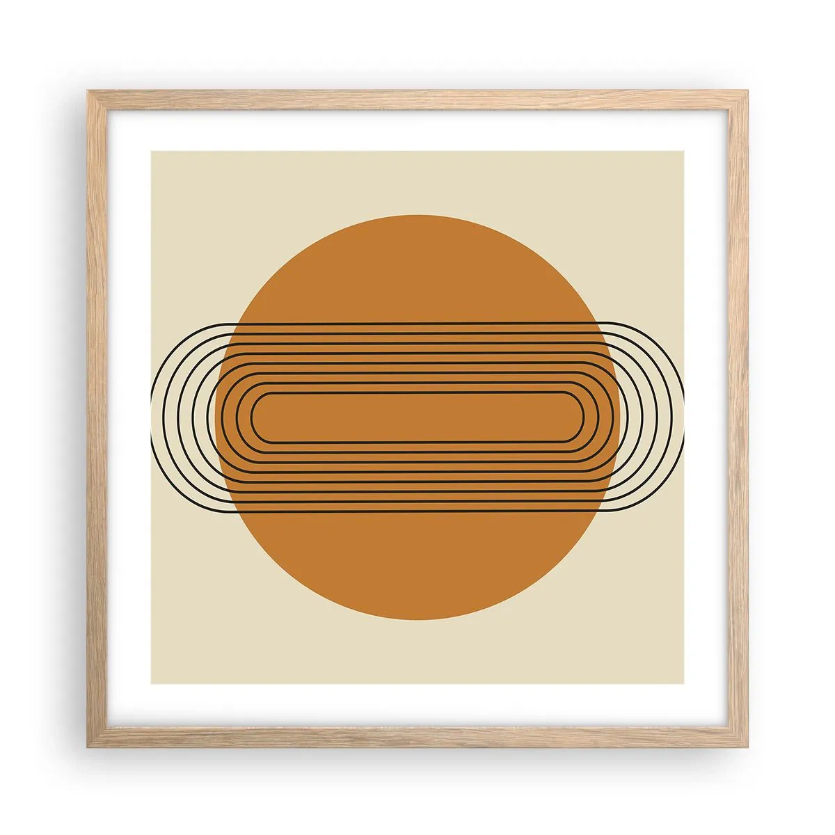 Plagát v ráme zo svetlého duba - Dokonalý plán - 50x50 cm