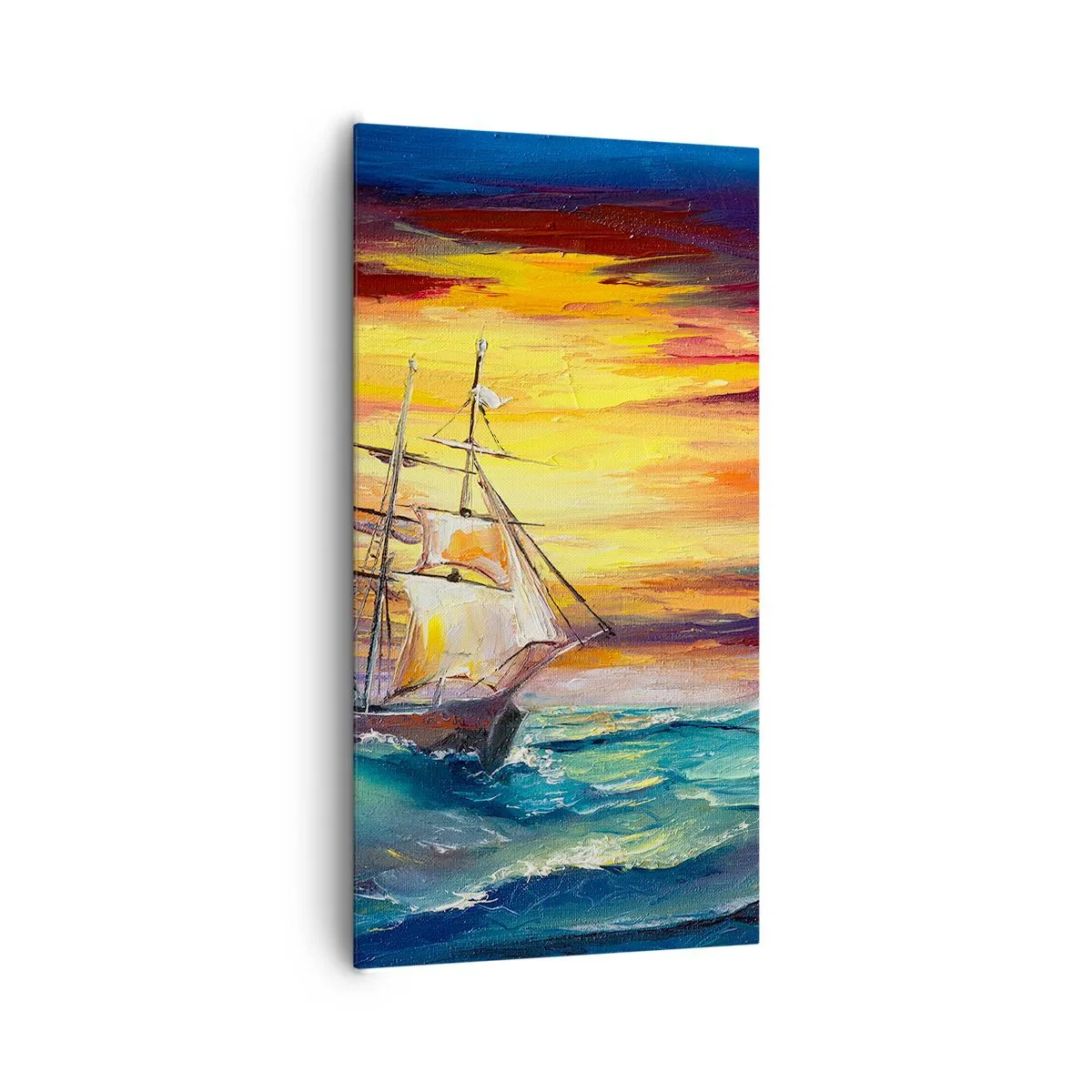 Obraz na plátne - Statočne proti vlnám - 65x120 cm