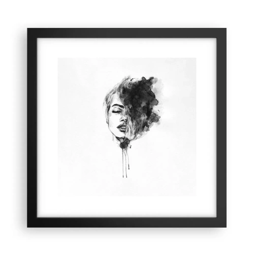Plagát v čiernom ráme - O čom sníva dievča - 30x30 cm
