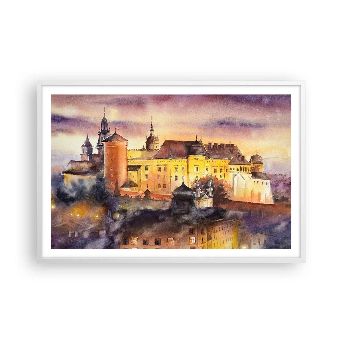 Plagát v bielom ráme - Dejiny a rozprávka - 91x61 cm