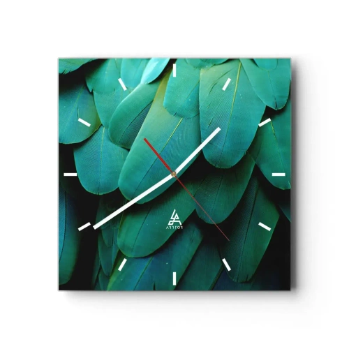 Nástenné hodiny - Presnosť papagájovej povahy - 30x30 cm