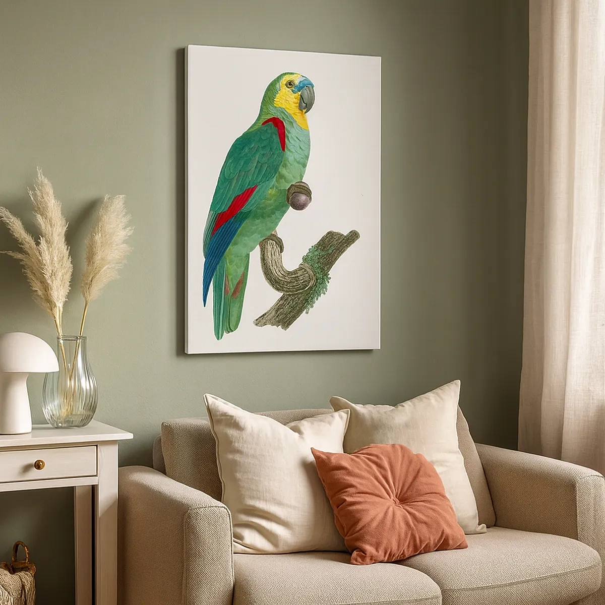 Obraz na plátne - Portrét papagája - 50x70 cm