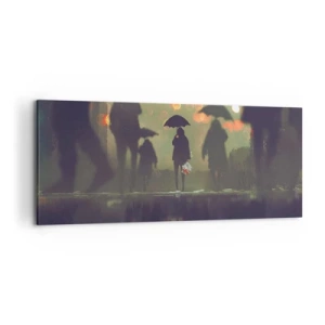 Obraz na plátne - Z perspektívy kvapky dažďa - 120x50 cm