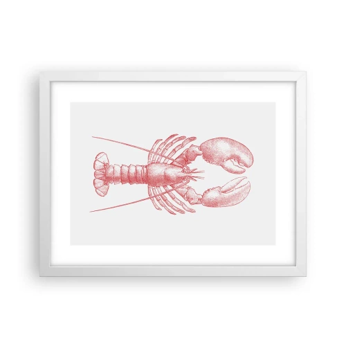 Plagát v bielom ráme - Homár hodný Homéra - 40x30 cm